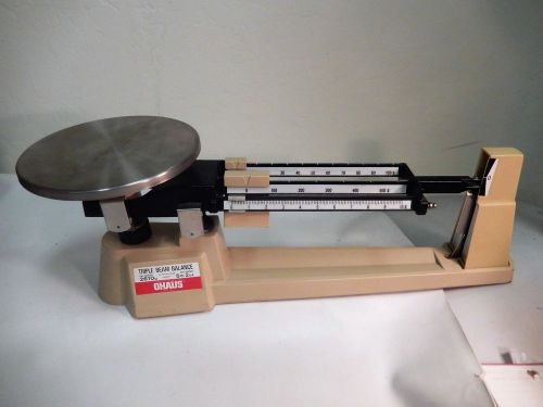 VINTAGE OHAUS TRIPLE BEAM BALANCE SCALE  2610g 800 SERIES 5lb 2oz USED