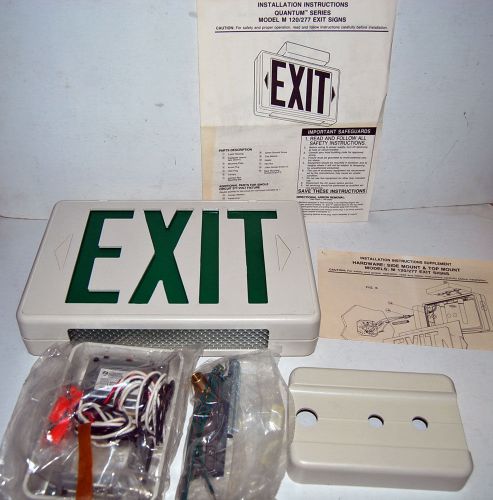 Lithonia Lighting Quantum  Green  Exit Sign Models M120/277