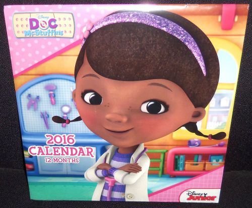 DISNEY JUNIOR DOC MCSTUFFINS 2016 12 MONTH CALENDAR 20&#034; x 10&#034; NEW