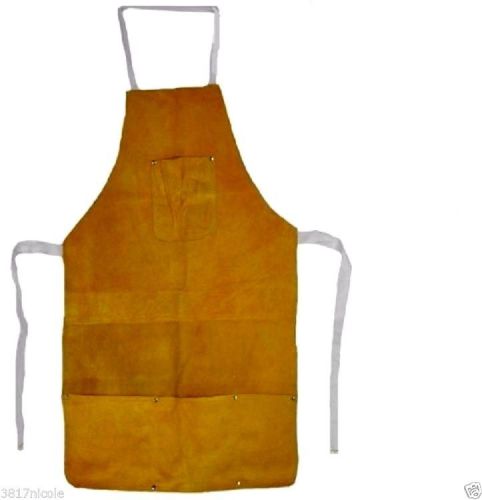 (NEW) Split Leather Welding Apron 4 Pockets (USA SELLER)    SALE!!!!!!!!!!!!!!!!