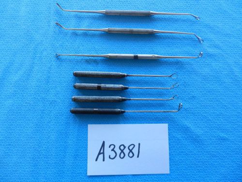 V. Mueller Lawton Surgical ENT Coakley Sinus Curette Set  Lot of 7