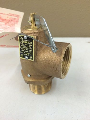 Conbraco 13-202-08 Pop Safety Valve  1&#034;M x 1&#034;F 475lb/hr  15psi