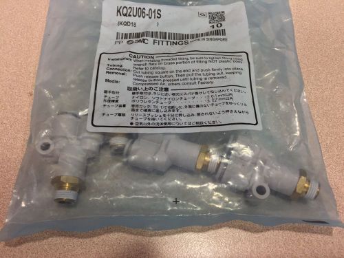 (5) FACTORY SEALED! SMC Y BRANCH FITTINGS KQ2U06-01S KQ2U0601S