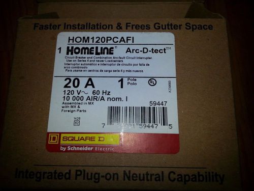 New square d homeline hom120pcafi hom120pcafi arc-fault for sale