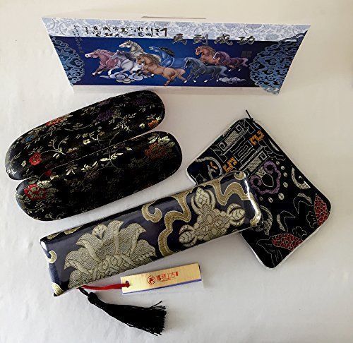 JOY SHANGKU Eyeglass Case and Pencil Box Set BLACK