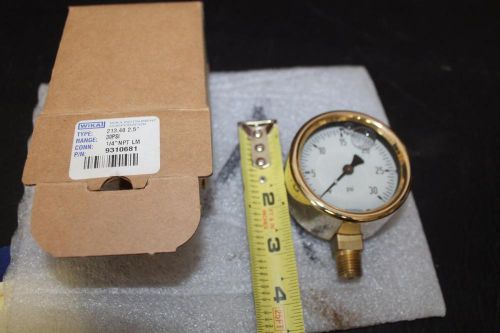 WIKA 9310681 Industrial Pressure Gauge, Liquid-Filled 2 1/2&#034; DIAL 0-30 PSI NIB