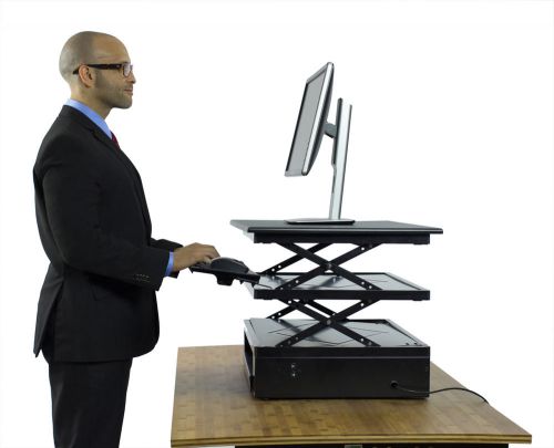 Electric standing desk converter adjustable sit stand up varidesk alternative for sale