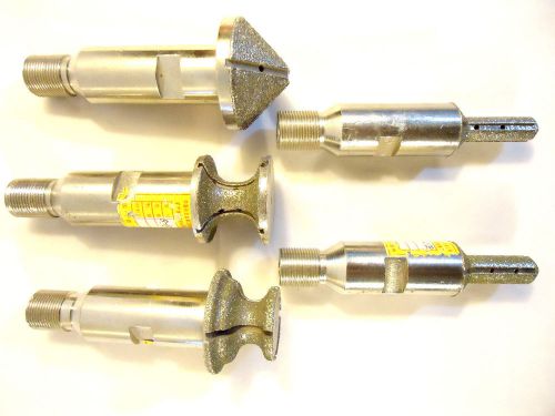 Vacuum Brazed Diamond Router Bits, 5 pcs, for CNC Marble and Granite Profiling.