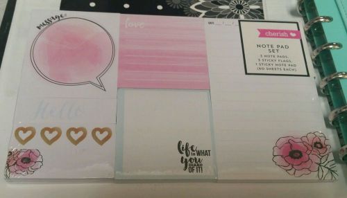 Target One Spot Bullseyes  Notepad Set - &#034;Cherish&#034; Brand New Rose Flower Page