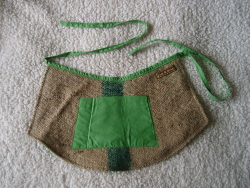 COFFEE SHOP APRON - RECYCLED BURLAP COFFEE BAG