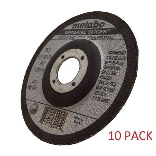 10 pack lot metabo slicer cut off whl 4-1/2&#034; x .045 x 7/8&#034; a60tz 55346 655346000 for sale