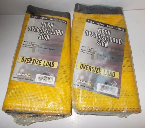 Set of 2 - 18&#034; X 84&#034; Barjan Mesh Oversize Load Signs