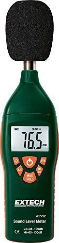 Extech 407732 Type 2 35 Decibel to 130 Decibel Digital Sound Level Meter