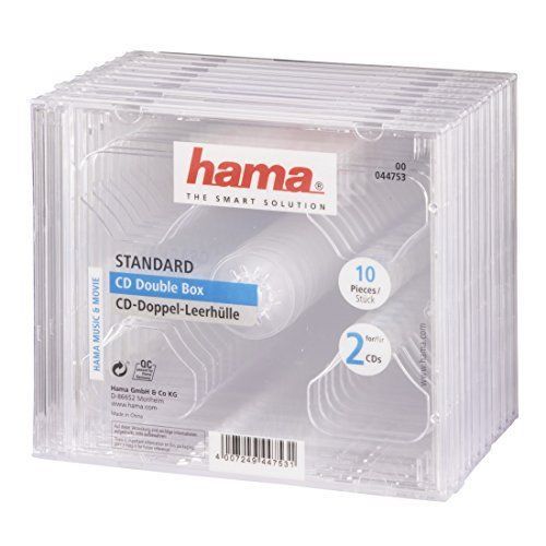 Hama CD DVD Double Jewel Cases - Transparent