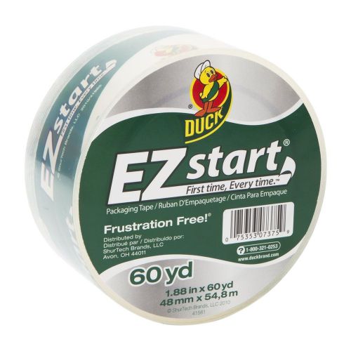 Duck Brand EZ Start Packaging Tape 1.88-Inch x 60-Yard Roll 3-Inch Core Singl...