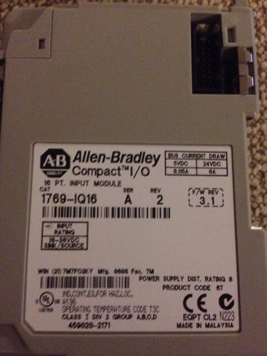 Allen Bradley 1769-IQ16.  Series A.