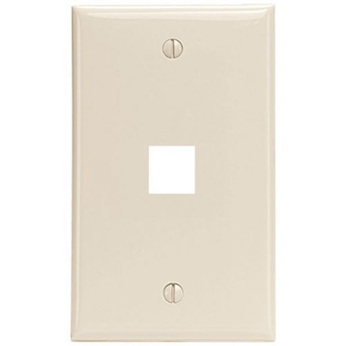 Leviton 41080-1TP Single-Port QuickPort Wall Plate - Light Almond