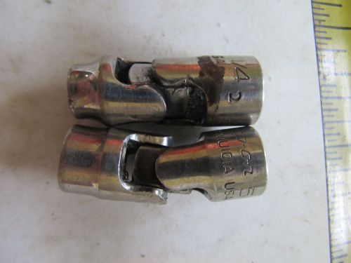 Aircraft tools 2 Snap On swivel sockets 1/4&#034; drive 12pt