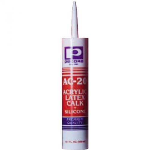 Pecora Caulk Ac-20 10.5Oz White DECORA Adhesive Caulk AC20