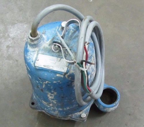 GOULDS WE1034H 1 HP 3450 RPM 460V 3PH 2&#034; NPT SUBMERSIBLE EFFLUENT PUMP REBUILT