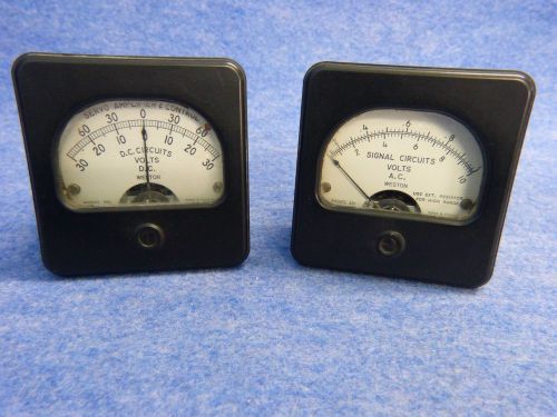 LOT OF 2 WESTON PANEL METERS Model 301