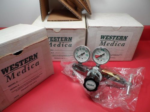 Lot of 3 Western Medica Oxygen Regulators Model M1-870-15FG, UNUSED