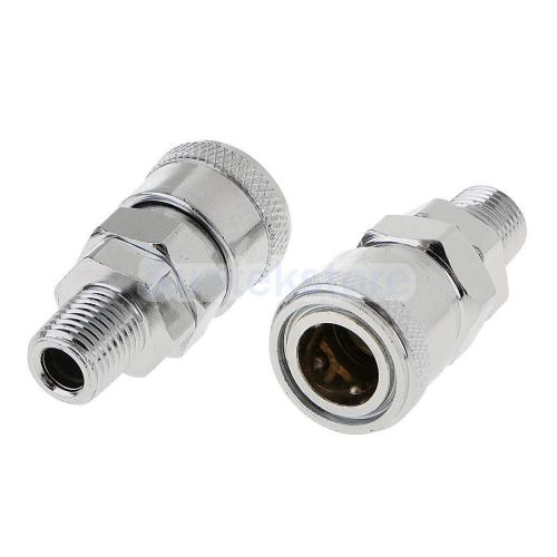 2Pcs 1/4&#034; BSP Male Thread Air Hose Line Compressor Fitting Connector SM20