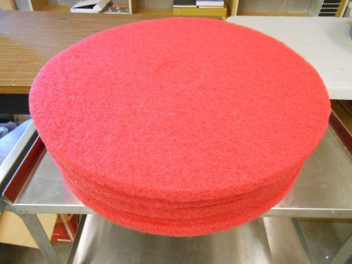 20" Red Floor Scrubbing Buffer Pads Daily Cleaning 5ct