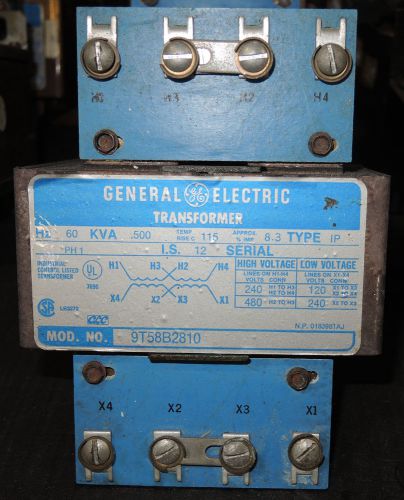 General electric 9t58b2810 - control transformer - .500 kva for sale
