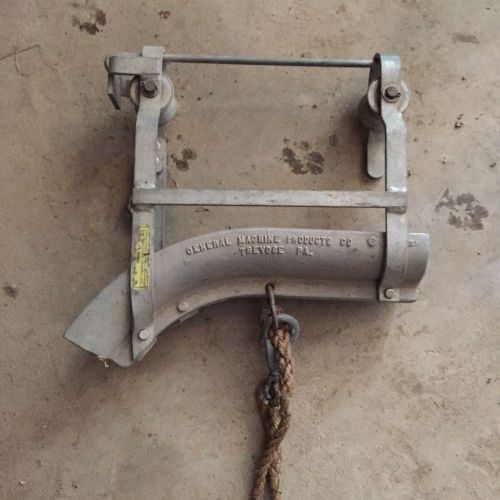 Gmp general machine products lineman cable trolley block pulley chute guide for sale