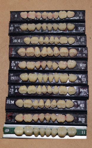 10 CARDS OF VINTAGE PORCELAIN DENTURE TEETH NEW!