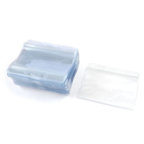 50 Pcs Anti Water Clear PVC Horizontal ID Exhibition Card Holders