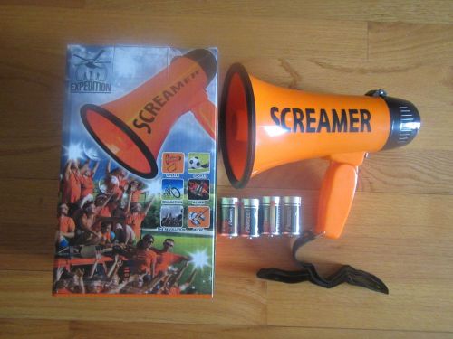 Professional 10-Watt megaphone w Siren, New, Free batteries