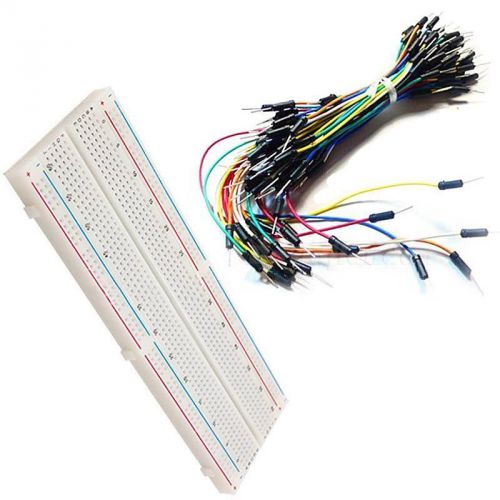 MB102 Breadboard Board 830 Points Solderless PCB + 65Pcs Jumper Cable Wires DJNG