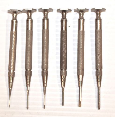 NEW STARRETT #555 6 PC SET OF JEWELERS SCREWDRIVERS 5 SLOTTED 1 PHILLIPS