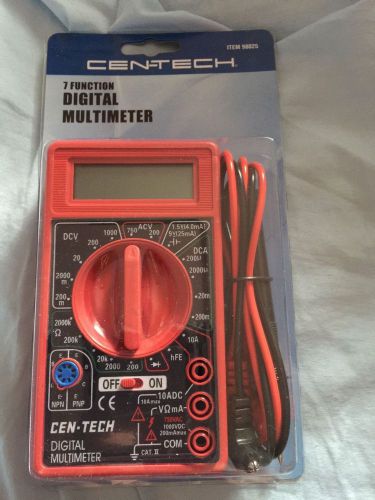 BRAND NEW 7 Function Digital Multimeter Tester CEN-TECH #98025 Multi-tester NIB