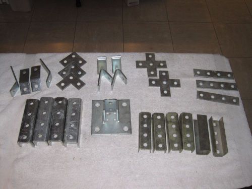 27 Piece Assortment of UNISTRUT / POWERSTRUT / MISC Plates and Brackets