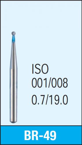 MANI DIA-BURS BC-49 Ball Round Type Standard Grit Dental Diamond Burs 30 pcs