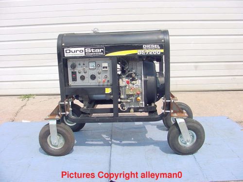 DuroStar Diesel Generator DS7200 6000 Watt Electric Start Large Custom Wheel Kit