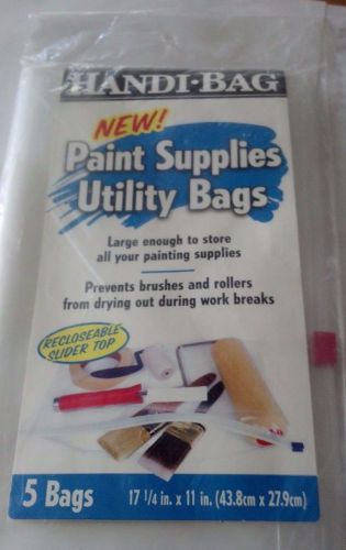 1 PACK 5 EACH WEBSTER HANDI-BAG UTILITY BAGS 17  1/4  IN X 11 IN        HF1006