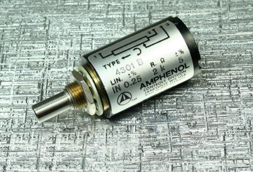 Amphenol 2K Linear Potentiometer, 10 turn, 5%