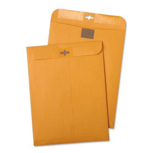 Quality Park Postage Saving Clear-Clasp Kraft Envelopes, 6x9, Lt Brown, 100/Box