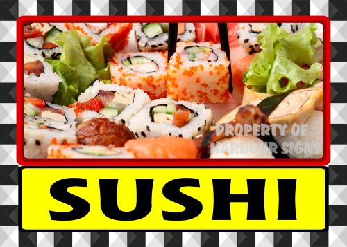 Sushi Decal 14&#034; Deli Catering Fresh Market Restaurant Food Truck Concession