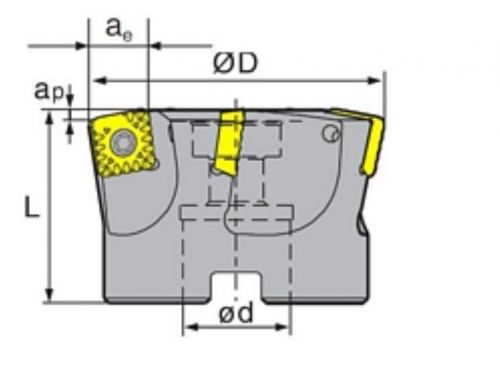 4.00&#034; Diameter High Feed Face Mill XMR01-4.00&#034;-B1.25&#034;-SD12-06 ZCC 4350000738