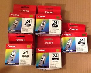 Genuine Canon BCI-24 Black Lot of 8 Brand New Sealed