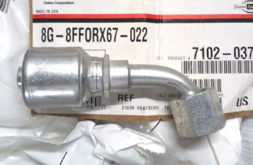 (QTY 75) GATES 8G-8FFORX67-022, G25238-0808 Megacrimp Hydraulic Hose Fitting