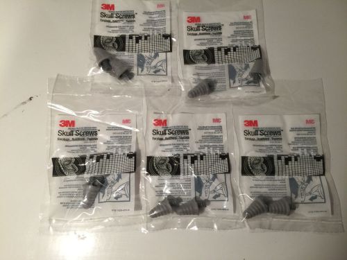 5 Pair 3M Uncorded Skull Screws Ear Plugs Foam Earplugs P1300 NRR 32