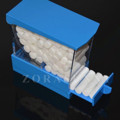 Dental Dentist Cotton Roll Holder Dispenser Drawer Type Blue Color Organizer