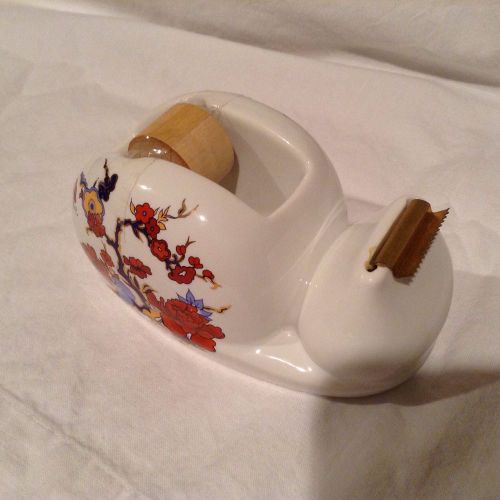 VINTAGE HOUSE OF PRILLPORCELAIN TAPE DISPENSER ASIAN TYLE GARDEN