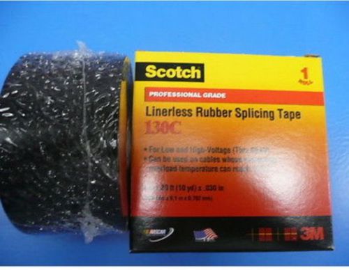 Lot of 4.  3m scotch 130c linerless rubber splicing tape 1 1/2 inches by 20 feet for sale